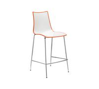 Tabouret 4 Pieds Sans Accoudoirs Scab Zebra Bicolour 2561 211 Blanc - orange