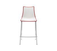 Tabouret 4 Pieds Sans Accoudoirs Scab Zebra Bicolour 2561 212 Blanc - rouge