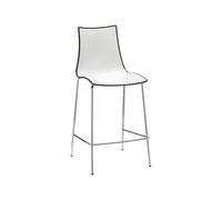 Tabouret 4 Pieds Sans Accoudoirs Scab Zebra Bicolour 2561 214 Blanc - anthracite