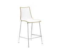 Tabouret 4 Pieds Sans Accoudoirs Scab Zebra Bicolour 2561 222 Blanc - gris tourterelle