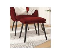 vidaXL Tabouret 45x29,5x35 cm tissu bordeaux341501 Rouge G