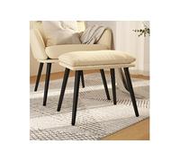 Tabouret 45x29,5x35 cm tissu crème341495