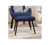 Tabouret 45x29,5x35 cm tissu en similicuir bleu341519