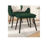 Tabouret 45x29,5x35 cm tissu vert foncé341498