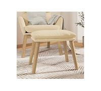vidaXL Tabouret 45x29,5x35 cm velours crèmeblanc341444 Blanc G