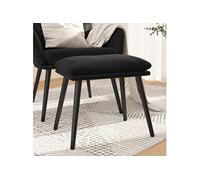 Vidaxl Repose-Pied Noir 45x29,5x39 Cm Velours Multicolore