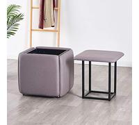 Tabouret 5 en 1 avec roulettes - Polyvalent - Cube d'assise et repose-pieds - Repose-pieds - Pour salon et bureau