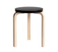 Tabouret 60 Bouleau/ Noir