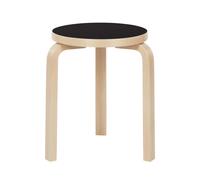 Tabouret 60 en Bouleau Lamellé-collé Noir