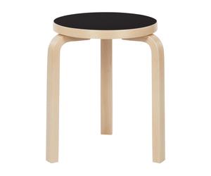 Tabouret 60 structure laqué claire clear lacquered solid birch base