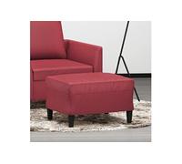 Vidaxl Repose-Pied Rouge Bordeaux 60x50x41 Cm Similicuir Rouge