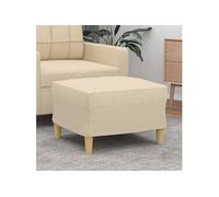 Tabouret 60x50x41 cm tissu crème349265