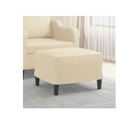 Repose-pied Jaune Clair 70x55x41 cm Tissu Tabouret Pouf Meuble Salon vidaXL