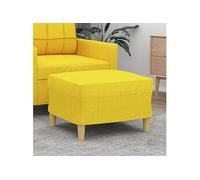 vidaXL Tabouret geel349268 – Tissu Jaune clair 60×50×41 cm