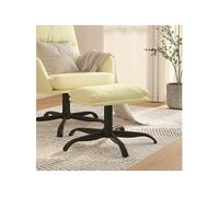 vidaXL Repose-pied Crème 60x60x39 cm Similicuir