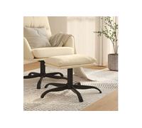 Tabouret 60x60x36 cm tissu crème341569