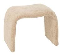 Tabouret 61x37x47 cm en tissu doux beige - TESTI