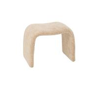 Tabouret 61x37x47 cm en tissu doux beige - TESTI