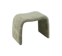 Tabouret 61x37x47 cm en tissu doux vert - TESTI