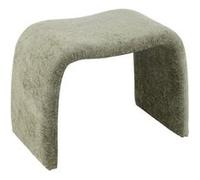 Tabouret 61x37x47 cm en tissu doux vert - TESTI Vert
