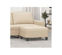 Tabouret 70x55x41 cm microfibretissu crème349365
