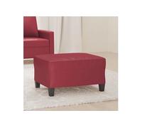 vidaXL Repose-pied 70x55x41 cm en similicuir Rouge bordeaux