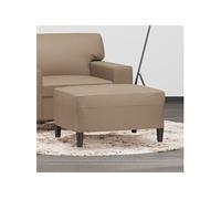 Repose-pied Cappuccino 60x50x41cm Similicuir Tabouret Pouf Meuble Salon vidaXL