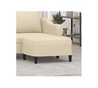 vidaXL Pouf repose-pied en tissu 70×55×41 cm Crème