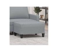 vidaXL Pouf repose-pieds pour chambre & salon Tissu Gris clair 70x55x41 cm