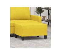 vidaXL Repose-pied pouf tabouret intérieur tissu jaune clair 70 x 55 x 41 cm