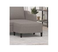 vidaXL Repose-Pied Pouf de Chambre à Coucher Tabouret de Canapé Meuble de Salle de Séjour Maison Intérieur Taupe 70x55x41 cm Tissu