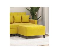 vidaXL Repose-Pied Pouf de Chambre à Coucher Tabouret de Canapé Meuble de Salle de Séjour Maison Intérieur Jaune 70x55x41 cm Velours