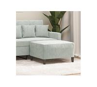 vidaXL Repose-pied 349317 70x55x41 cm Velours Gris clair