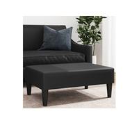 vidaXL Repose-Pied, Tabouret de Canapé, Pouf de Salon, Meuble de Salle de Séjour Chambre à Coucher Maison Intérieur, Noir Similicuir
