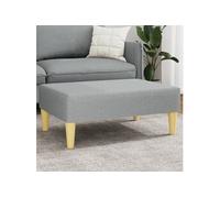 vidaXL Repose-pied - Gris clair - 77x55x31 cm - Tissu durable - Design contemporain
