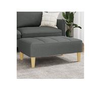 vidaXL Repose-pied 77 x 55 x 31 cm Tissu gris foncé
