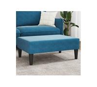 Repose pied bleu 77x55x31 cm velours