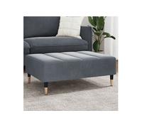 vidaXL Repose-pied velours 77x55x31 cm Gris foncé