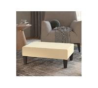 Repose-pied Tabouret de Canapé Siège de Salon Pouf de Salle de Séjour Maison Chambre à Coucher Intérieur Crème 78x56x32 cm Similicuir