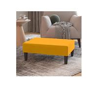 Repose-pied Tabouret de Canapé Siège de Salon Pouf de Salle de Séjour Maison Chambre à Coucher Intérieur Jaune 78x56x32 cm Velours