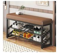 Tabouret à chaussures d'entrée avec coussin doux - Élégant siège à langer pour chambre à coucher et salon, solution facile à porter des chaussures