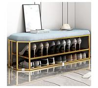 Tabouret à chaussures moderne avec coussin doux, banc d'entrée simple pour changer de chaussures, siège polyvalent, solution de rangement élégante pour le salon, 100 x 30 x 4 cm