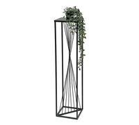 Tabouret à fleurs DanDiBo métal noir carré 100 cm support à fleurs table d'ap...