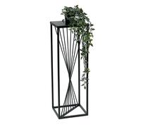 Tabouret à fleurs DanDiBo métal noir carré 70 cm support à fleurs table d'app...