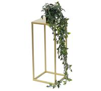 DanDiBo Tabouret à fleurs carré en métal doré 82-42 cm Support de fleurs Table d'appoint 96406 Colonne de fleurs Support moderne pour plantes Tabouret pour plantes (L: 82 cm)