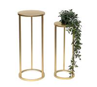 Tabouret à fleurs métal doré rond support à fleurs table d'appoint 96510 lot ...