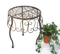 Tabouret à fleurs métal marron 25-35 cm support à fleurs 140129 support à...