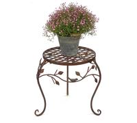 Tabouret à fleurs métal marron 35 cm support à fleurs colonne de fleurs tabou...
