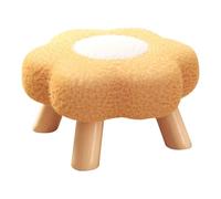 Tabouret à Langer de Dessin Animé, Tabouret à Fleurs de Style Crème, Housse de Siège Amovible, Convient for Le Hall D'entrée, Le Salon, la Table Basse, La Table D'appoint du Canapé(Yellow)