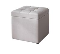 Tabouret à langer élégant en tissu et cuir avec rangement | Repose-pieds bas pour entrée, salon et porte - Idéal pour le style et la fonctionnalité